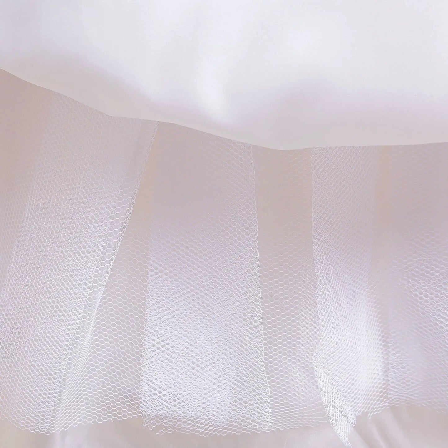 Mädchen Partykleider Weiß Langes Hochzeit Brautjungfer Prinzessin Kleid Abend Tüllkleid Abschlussball Klavier Performance Kleid