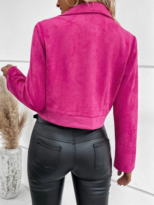 Women Jackets Fashion Autumn Winter Long Sleeve Solid Turn Down Collar Jacket Coat Women Outerwears Chaquetas De Mujer 2025 Q603.