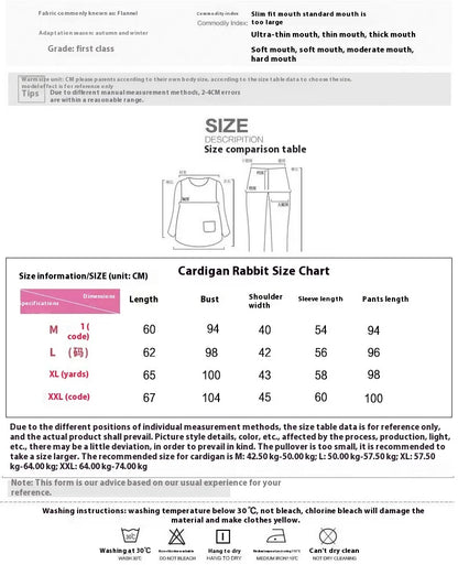 New Women's Autumn and Winter Warm Pyjamas Homewear Suit Coral Velvet Pajamas Girls Padded Thickened Sweet Flannel Homewear.