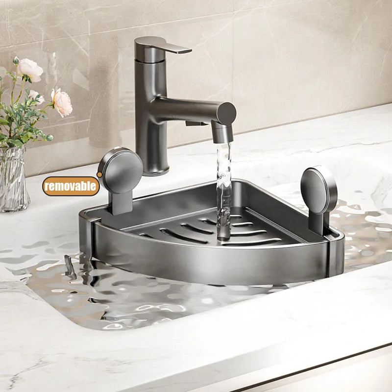 Badezimmerregale, Saugnapf, Wandmontage, Eckregal für Dusche, ohne Bohren, Zubehör, Zubehör, Hardware-Befestigung, Zuhause