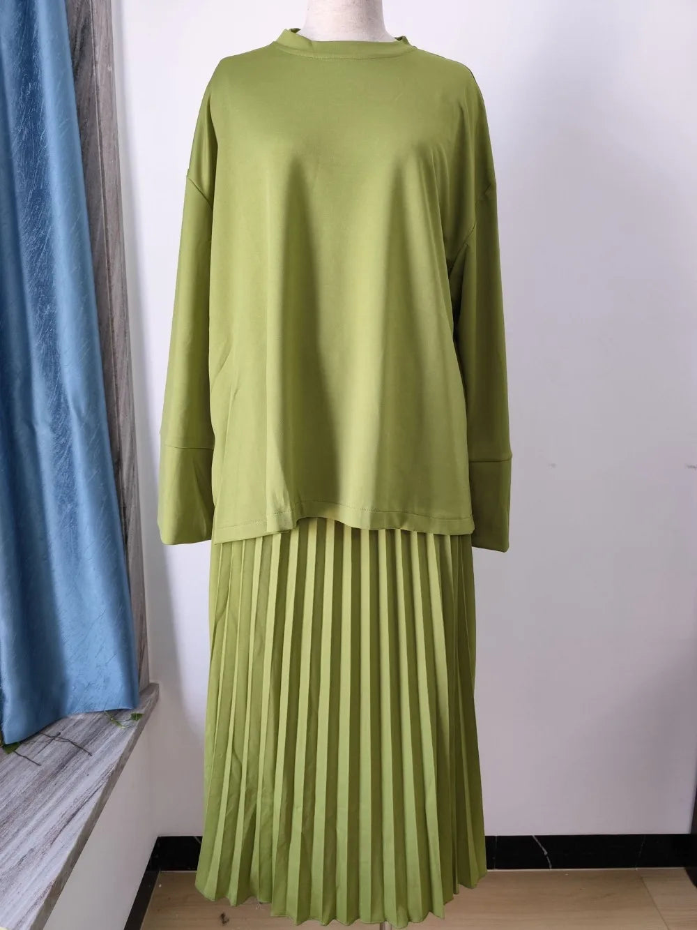 Eid Muslim Two Piece Set Women Top Long Skirt Suit Ramadan Morocco Dubai Islam Casual Ensemble Femme Arabic Skirts Outfits 2024.