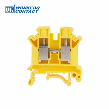 10 Stück UK 10N DIN-Schienenklemmenblock mit Schraubenzug, 10 mm Kabelstecker, mehrfarbig, Universaldraht, elektrischer Steckverbinder UK10N