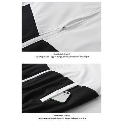 Spring and Autumn Men's Hooded Sports Leisure 2-piece Sets New Fashion Jacket and Pants Hip Hop Casual Running Sportswear Men.