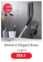 BAKALA Luxury  Mirror Matte  Black White Bathroom Faucet Basin Sink Tap Wall Mounted Square Brass Mixer LT-320BR