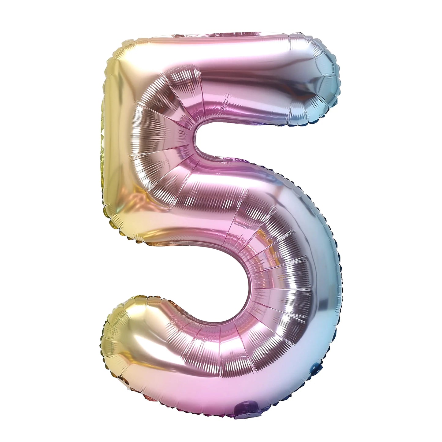 32 Zoll Regenbogen-Farbverlaufs-Zahlen-Folienballon 1-9 für Kindergeburtstag, Party-Dekoration, Babyparty, Brautparty, weitere Optionen verfügbar