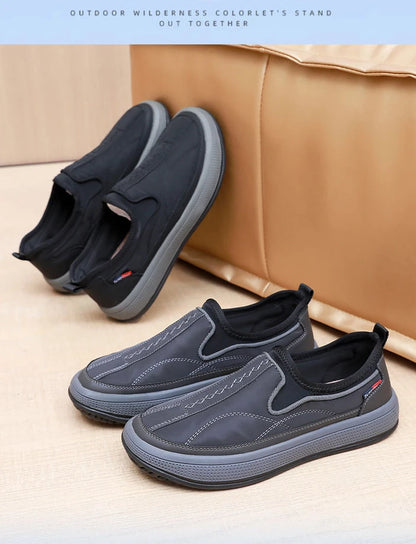 Casual Men's Cloth Shoes Outdoor Men Sports Shoes Comfortable Wear-resistant Soft Bottom Sneakers Light Anti-Slip Walking Shoes.