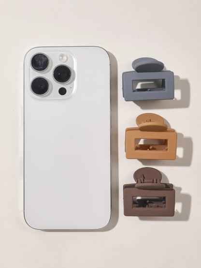 4 Pack Medium Small Hair Clips for Women, Claw Clips for Thick Thin Hair, Strong Hold Square Jaw Clips