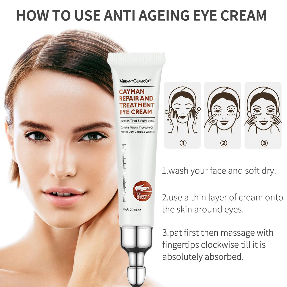 Eye Cream for Dark Circles Wrinkle Repair, Daily Anti-Aging Under Eye Cream for Men and Women's 0.71fl.oz.