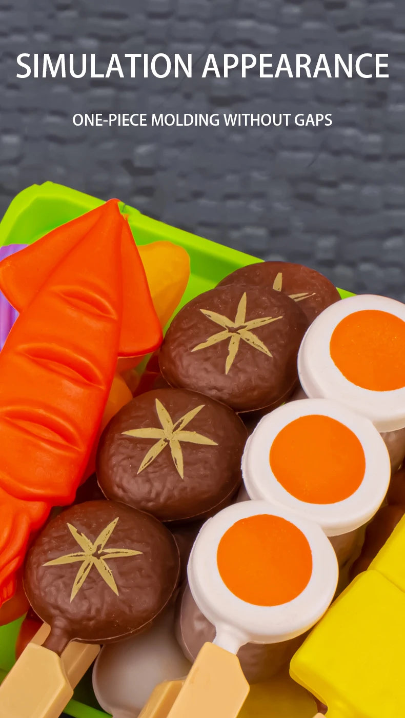 Baby Dress Up Kitchen Toys BBQ Set Kids Simulated BBQ Cookware Cooking Simulated Food Cosplay Educational Gift Toys.