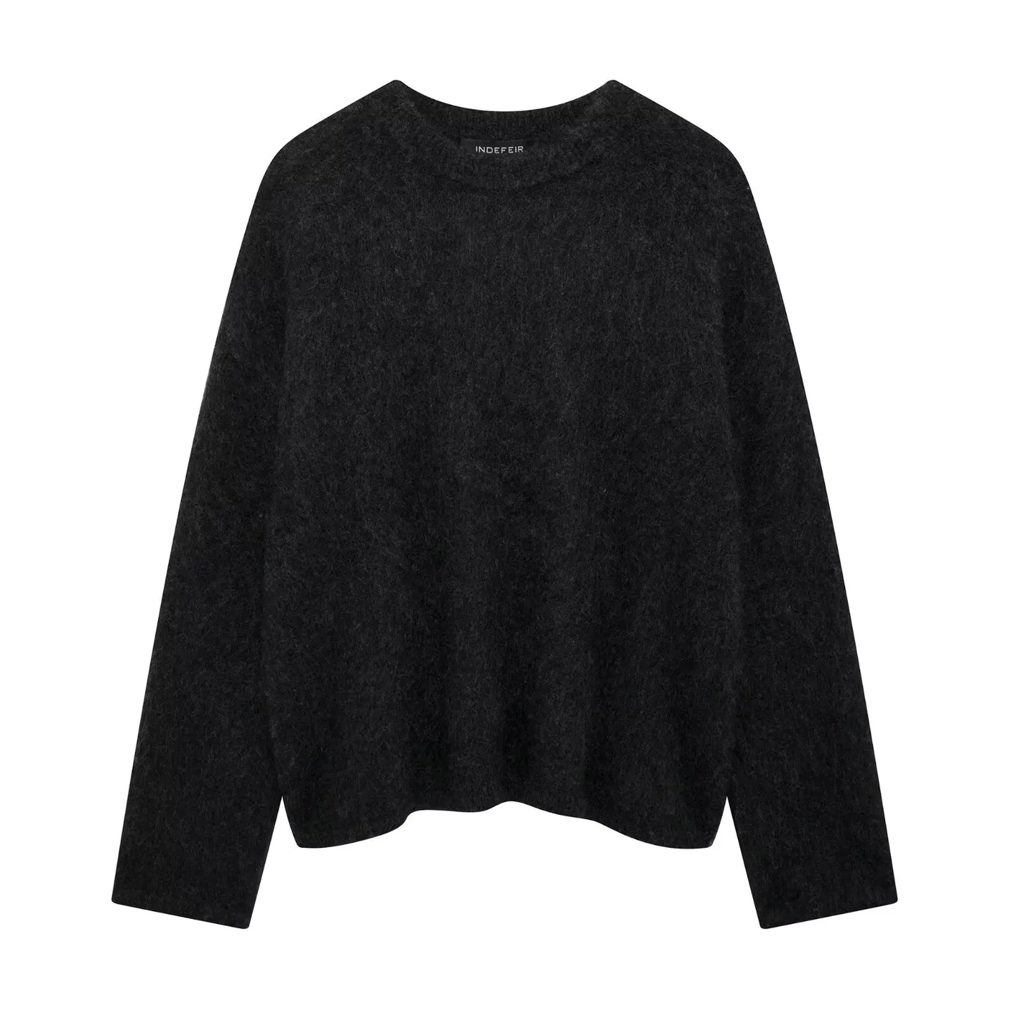 TRAFZA Frauen Elegante Solide O Neck Pullover Lose Beiläufige Langarm Gestrickte Pullover Sweatshirt Herbst Büro Dame Strickwaren Top.