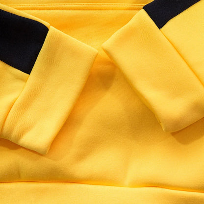 Männer 2 Stück Trainingsanzug Farbe Block Sweatsuit Streifen Casual Winter Langarm Warme Feuchtigkeit Wicking Atmungs Sportswear Anzug