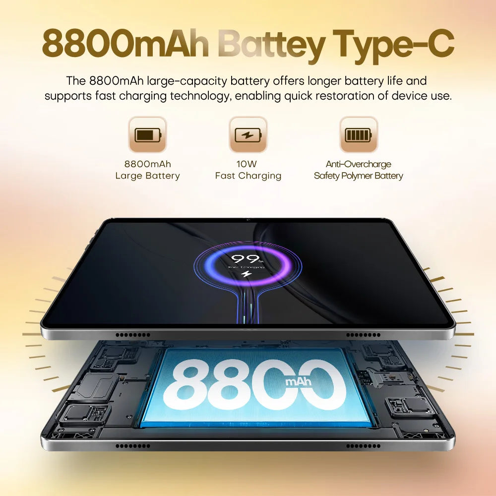 Original Pad 8 Ultra 11 Inch 16GB RAM 1TB ROM tablet Android 14 Core Pad Tablet PC Phone Dual Wifi tablette android 8800mah.