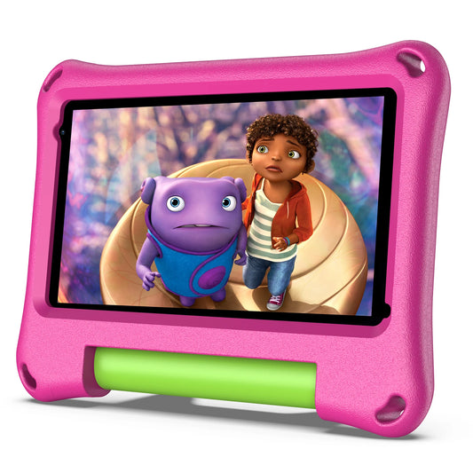 Kids Tablet 7 Inch tablet for toddlers, Android OS with 2 GB RAM and 32 GB storage, with WiFi, dual camera, child safety mode.