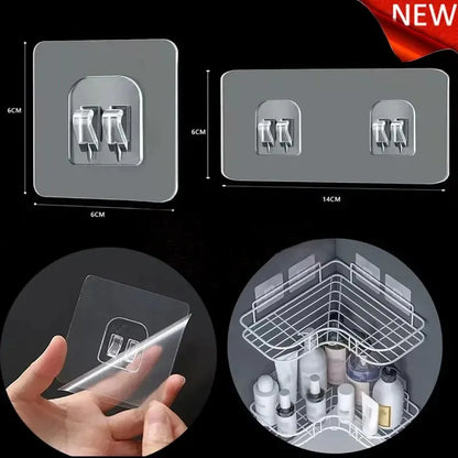 Wasserdichter, stark klebender Haken-Regal-Aufkleber für Badezimmer, Küche, Wandregal, Küche, zum Kleben von Wandschrauben, Haken, Lagerregal