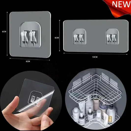Wasserdichter, stark klebender Haken-Regal-Aufkleber für Badezimmer, Küche, Wandregal, Küche, zum Kleben von Wandschrauben, Haken, Lagerregal