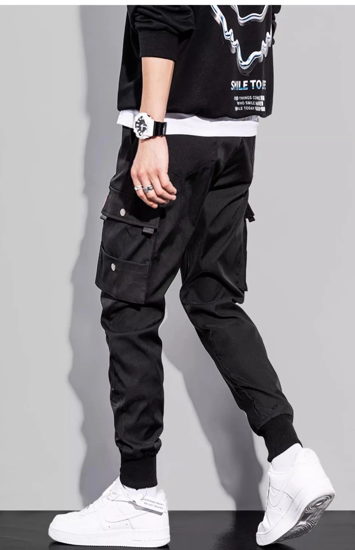 Men's Trendy Overalls Spring Autumn American Style Leggings, Men's Loose Casual Pants.