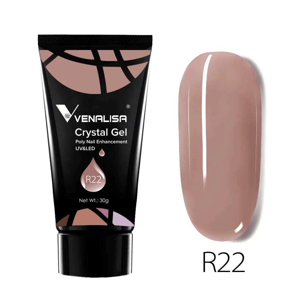 VENALISA Poly Nail Gel Nail Acrylic Gel Self Leveling Natural Pink Prolong Gel Clear Color Crystal Gel Nail Nail Art Jelly Gel.