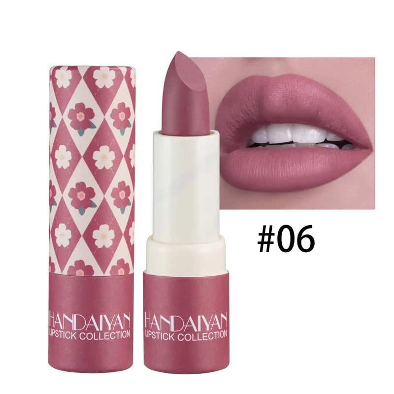 8Colors Brand Makeup Matte Lipstick Waterproof Long Lasting Lip Stick Sexy Red Pink Velvet Nude Lipsticks Women Cosmetics Makeup.
