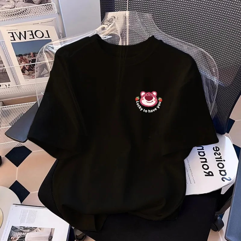 Weißes Plus-Size-Kurzarm-T-Shirt mit positiver Schulter, weiblich, halbärmelig, 2025, neues explosives Design, Sommer-Tops, lockeres T-Shirt