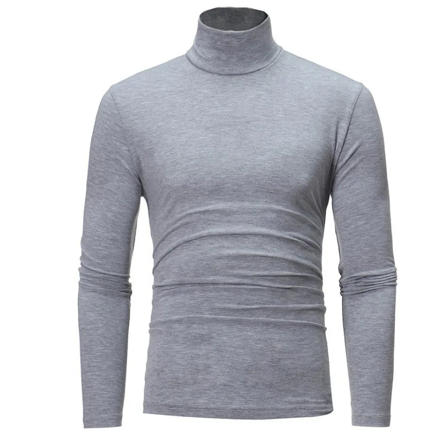 2023 new Sweater Men Solid Color Turtleneck Pullovers Pull Homme Men's cold Blouse Winter Long Sleeve T Shirts
