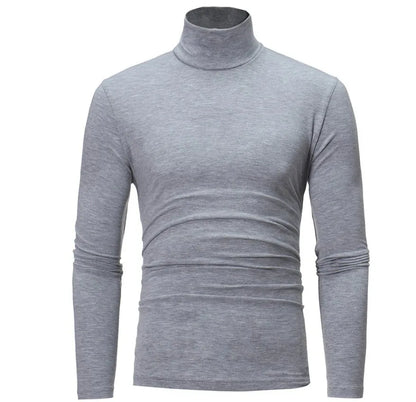 2023 new Sweater Men Solid Color Turtleneck Pullovers Pull Homme Men's cold Blouse Winter Long Sleeve T Shirts