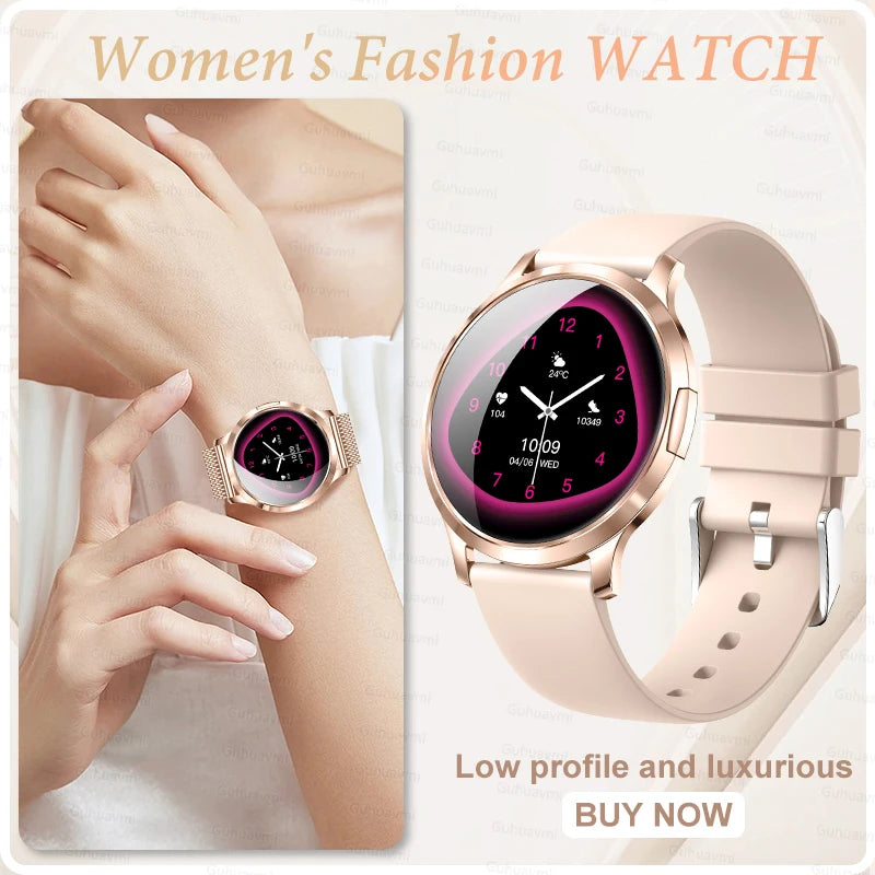 2025 New Smart Watch For Women AMOLED Screen Watches IP68 Waterproof Heart Rate Monitor Ladies Call Smart watch For Android ios