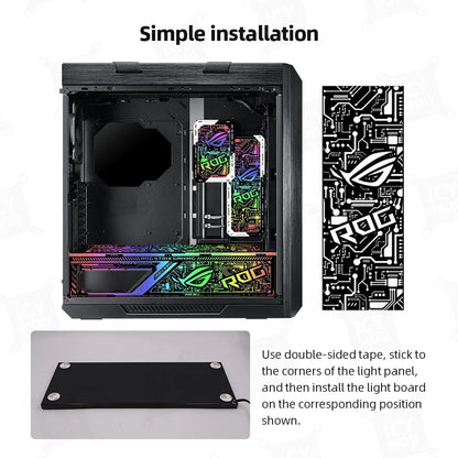 ASUS GX601 Case Lighting panel kit ARGB Laser Engraved Lighting Plate ROG Strix Helios Refit Custom PC MOD Gabinete Shroud.