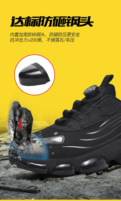 Men's Military Tactical Boots Army Boots Men Side Zipper Military Boots Men Anti-Slip Ankle Boots Work Safety Shoes Hiking Shoe.