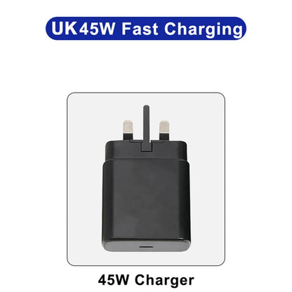 45W PD Super fast charge for  S22 S23 Ultra Note 10+ 5G USB C Mobile Phone Type C US/EU/UK  Fast Quick Charging Wall Adapter.