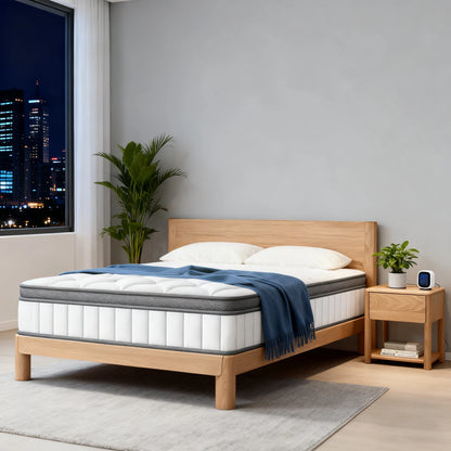 AUTHMIC Orthopädische Matratze 25 cm mit Taschenfedern, 7-Zonen-Rückenstütze, mittelfestes Gefühl, atmungsaktiver, hautfreundlicher Stoff