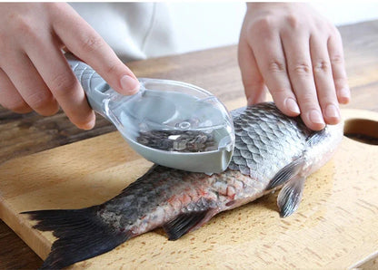 Fish Scale Scraper Fish Skin Brush Seafood Tools Fast Remove Fish Scraper Cleaning Knife Kitchen Accessories.