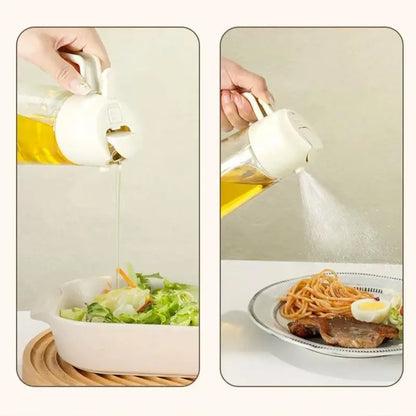 2in1 Kitchen Spray Oil Dispenser Oil Sprayer Polisher or Oil Brush for Air Fryer Salad Grilling Roasting Cooking Kitchen Acceeso.