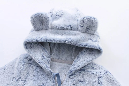 Somenie Unisex Baby Verdickte Onesie Kleidung für Herbst Winter Oberbekleidung Jungen Mädchen Niedliche Cartoon Fleece Warmer Body.