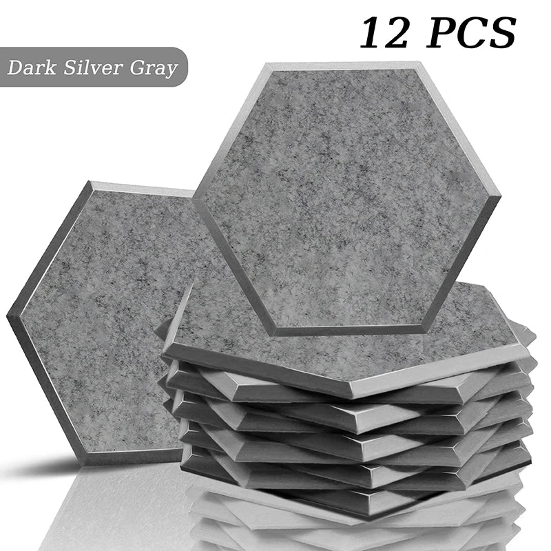 TOUO Sound Absorbing Panel 12 Pcs Studio Acoustic Panel High Density Insulation Acoustic Treatment Drum Room Wall Soundproofing