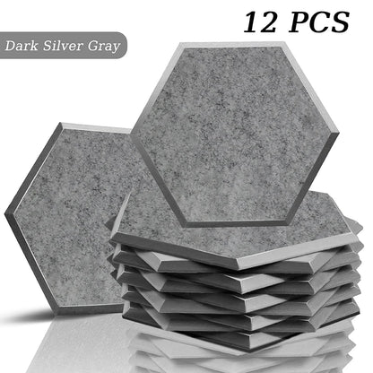 TOUO Sound Absorbing Panel 12 Pcs Studio Acoustic Panel High Density Insulation Acoustic Treatment Drum Room Wall Soundproofing