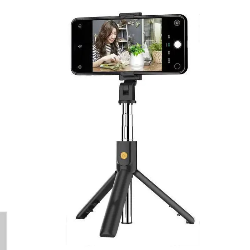 3 In 1 Foldable Portable Selfie Stick Tripods With Shutter Remote Control For iPhone Samsung Xiaomi Phones Live Video Streaming.