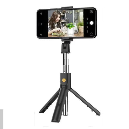 3 In 1 Foldable Portable Selfie Stick Tripods With Shutter Remote Control For iPhone Samsung Xiaomi Phones Live Video Streaming.