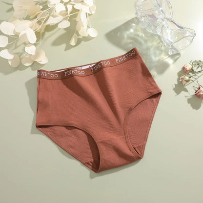 Women's Seamless Cotton Briefs Women Plus Size Panties Solid Color Breathable Underwear Female Low Waist Soft Lingerie S-XXL