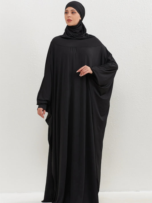 Islamic Abaya Modesty Ramadan Dress Muslim Abayas Hooded Long Sleeve One-piece Prayer Hijab Dress Women Jilbabs Turkish Kaftans.