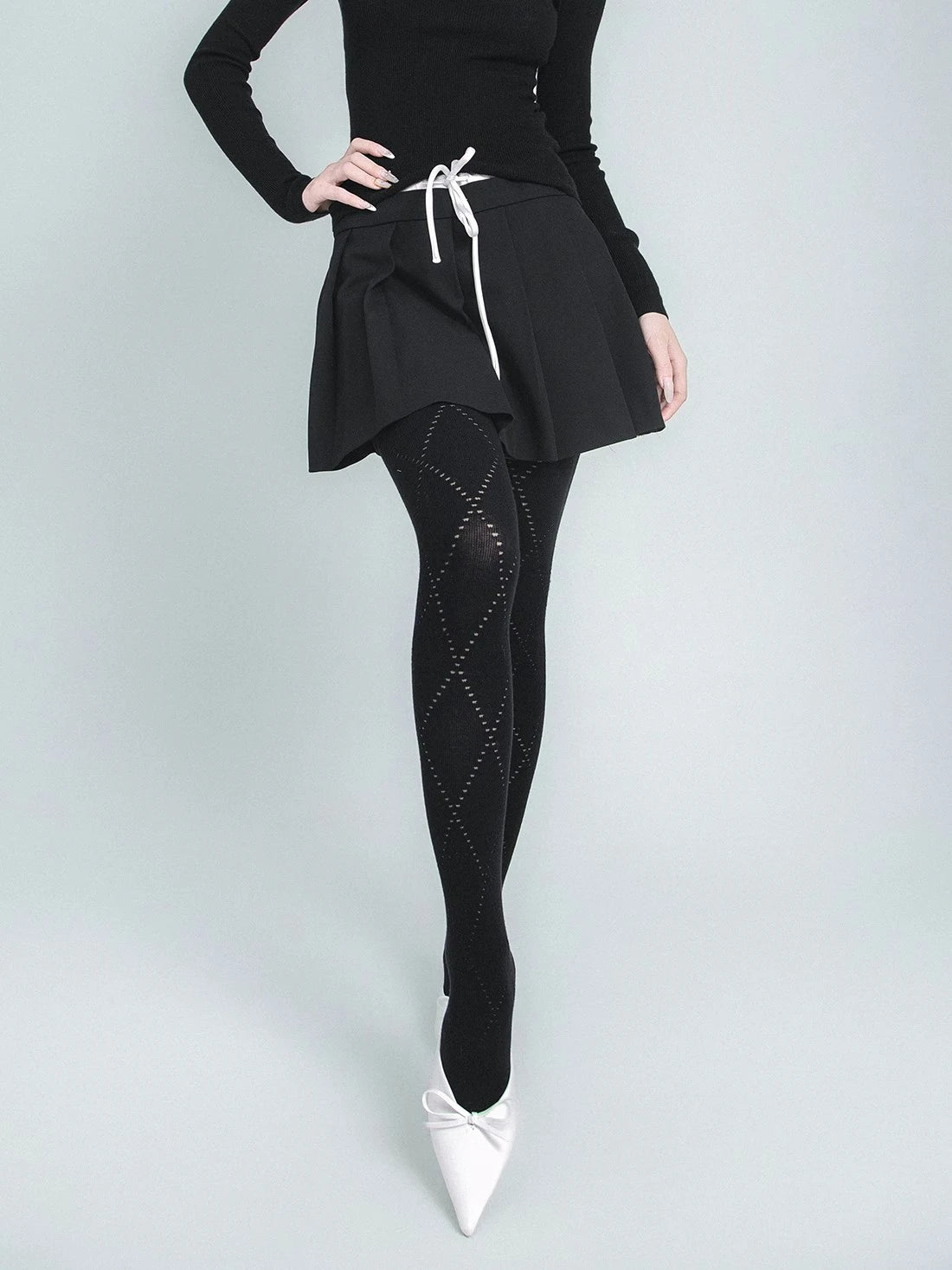 Talenza Autumn Winter Leggings Women's Solid High Waist Slim Sexy Warm Pantyhose Super Elastic Y2k Hollow Tights Women's Socks