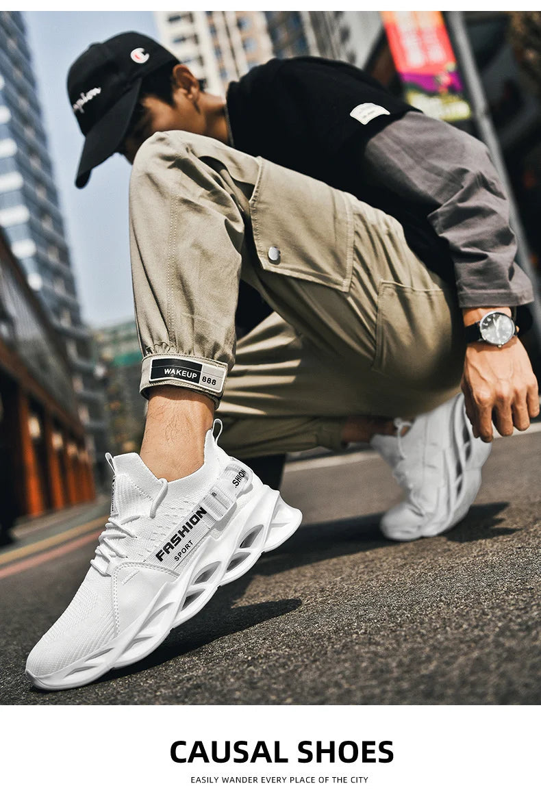 Men Shoes Breathable Fashion Mesh Running Shoes Man High Quality Unisex Light Tennis Baskets Athletic 2023 Sneakers for Men.