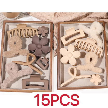 7/8Pcs Neutral Color Hair Clips for Women 4.7Inch Large Hair Claw for Thin Thick Hair,Big Matte Banana Clip,Strong Hold jaw clip