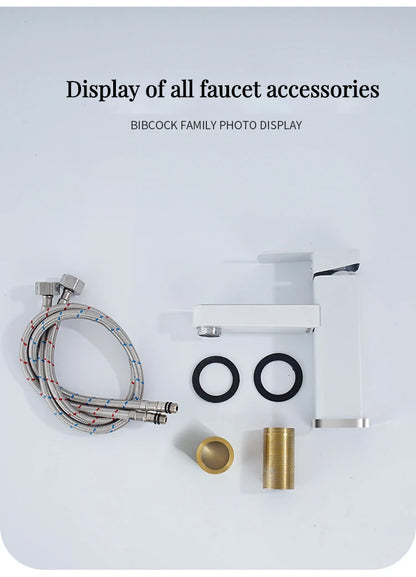 Digital Basin Faucets Smart Bathroom Faucet Shower Room Taps Water Temperature LED Black White Sink Tap Rotating Stainless Steel