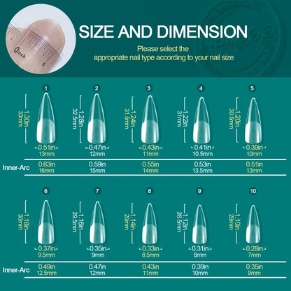 Nailpop 120pcs Acrylic Nails Fake Capsule Short Almond Coffin Square Artificial Nail Extension Soft Gel Tips Accessories Tools.