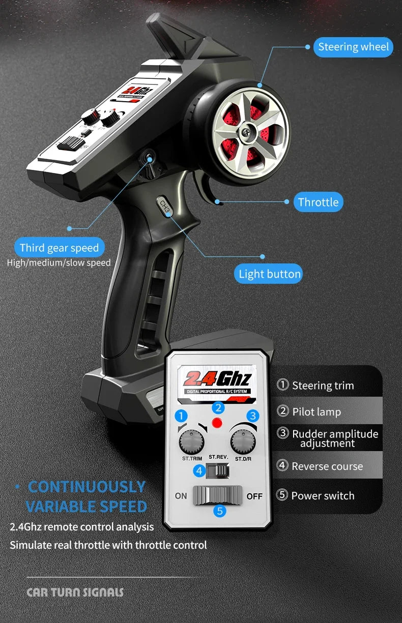 16307PRO 1:16 70KM/H Brushless Remote Control Car High Speed Drift Racing Car Four Wheel Drive Off Road Vehicle Boys Toy Gift.