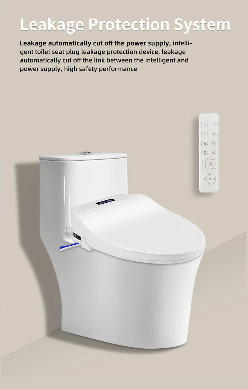 Intelligenter elektronischer Toilettensitzbezug – kabellose Fernbedienung, 3-in-1-Warmsystem, wassersparend – beheizt, trocken, waschen für modernes Badezimmer