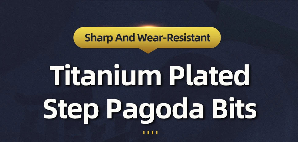 3-12 4-12 4-20 4-32mm HSS Titan Stufenbohrer Konischer Bühnenbohrer für Metall Holz Hochgeschwindigkeits-Stufenbohrer-Set Elektrowerkzeuge