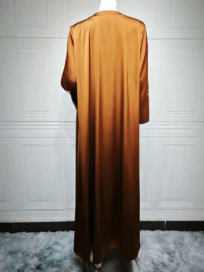 Women Eid Dubai Abaya Luxury Muslim Fashion Sequin embroidery Kimono Cardigan Long Dress Kaftan Robe Femme Islam Clothing Kebaya.