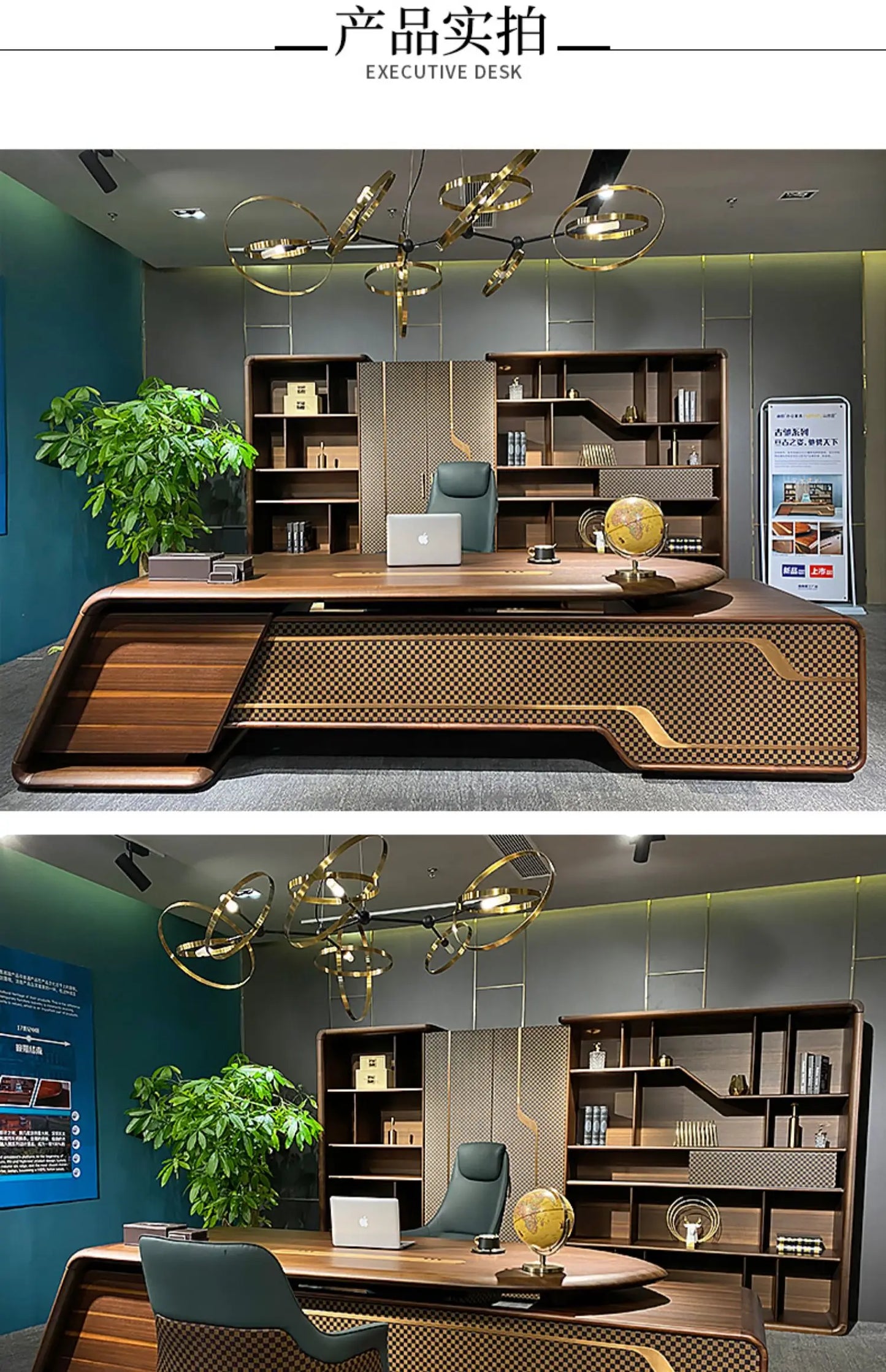 Leichter Luxus-Chef-Tisch, Chef-Schreibtisch, einfache moderne Büromöbel für Stuhlpersonen, speziell geformter kreativer Allgemein