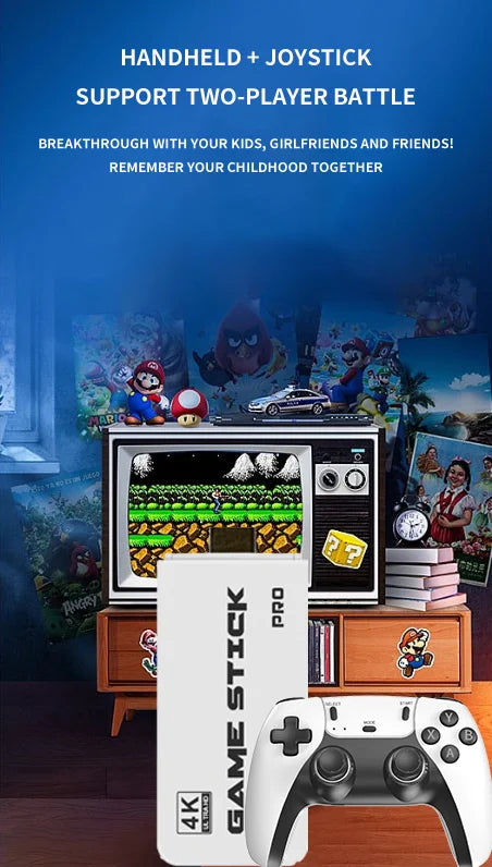 4K TV Game Stick M15 Video Game Console Built-in 40000+/50000 Games 128G Handheld Game Player Wireless Controller Retro Gamepad.